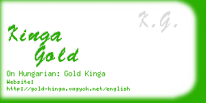 kinga gold business card